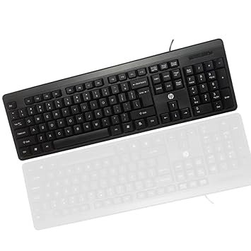 HP K100 Wired Keyboard, Quick, Comfy and Accurate, USB Plug &amp; Play Setup,LED Indicators(7J4G1AA) 2