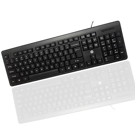 HP K100 Wired Keyboard, Quick, Comfy and Accurate, USB Plug &amp; Play Setup,LED Indicators(7J4G1AA) 3