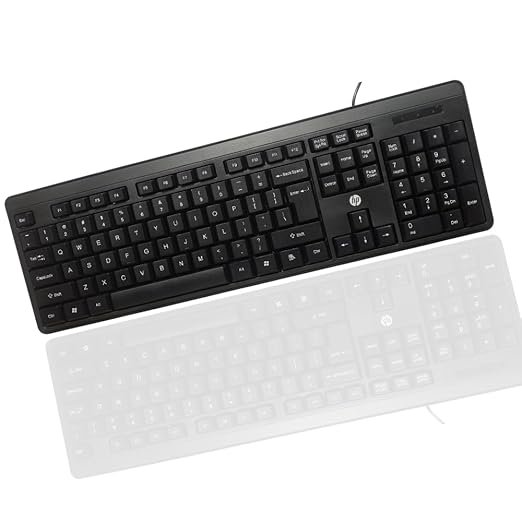 HP K100 Wired Keyboard, Quick, Comfy and Accurate, USB Plug &amp; Play Setup,LED Indicators(7J4G1AA) 6